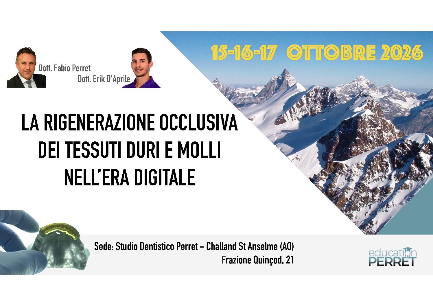 Corso Intensivo di Rigenerazione Occlusiva | 15-16-17 Ottobre 2026